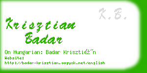 krisztian badar business card